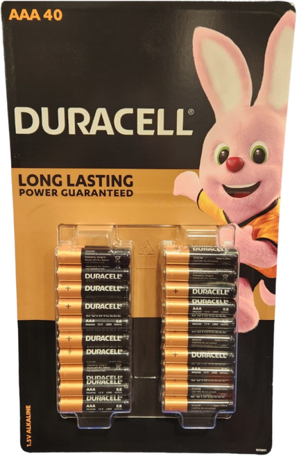 [미리내상점]듀라셀 알카라인 AAA 건전지, 1개, 40개입