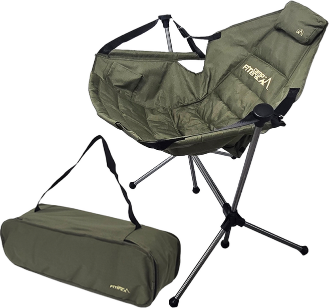 핏테라 흔들흔들 캠핑용 해먹의자, 1개, 그린