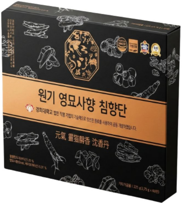 경희대학교 원기 영묘사향 침향단, 60개, 3.75g
