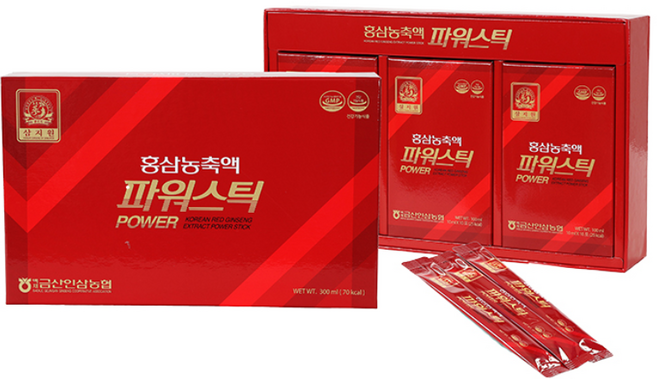 6년근 100% 홍삼농축액스틱 (파워스틱) 중고등학생용, 2개, 300ml