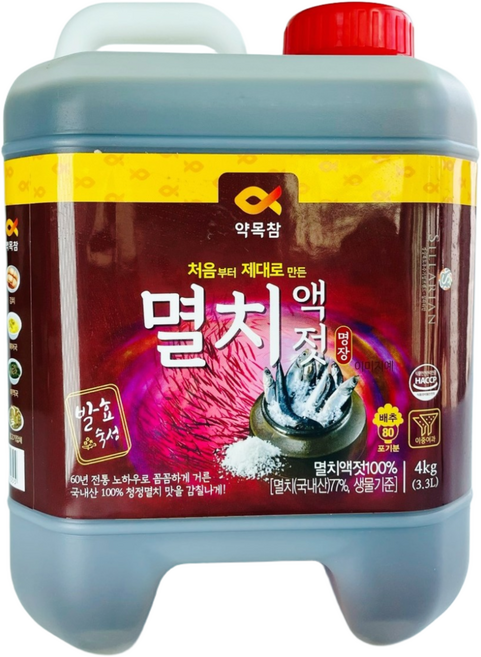멸치액젓 4KG약목, 1개, 4kg