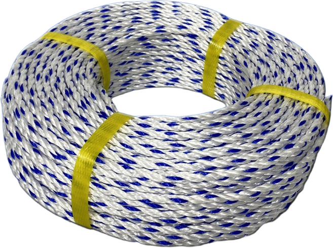 로프 pp로프 5mm 밧줄 다용도끈 현수막끈 빨랫줄, 백색(파랑/녹색 띠 랜덤), 1개