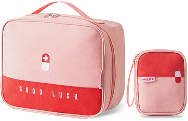 레디박스 멀티 가정 여행용 휴대편리 구급 약 가방 파우치 2종세트