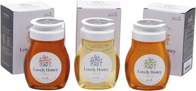 설악산허니팜_러브리허니 벌꿀 3종세트( 아카시아꿀 + 야생화꿀 + 피나무꿀 ), 3개, 250g