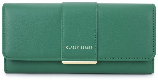 여성 장지갑 PU가죽 대용량 버튼형 카드지갑 지퍼 동전지갑 고급 선물박스포장