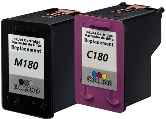 [호환] BNC INT 삼성 INK-M180 C180 블랙 컬러 대용량 SL-J1660 J1663 J1665 J1770FW 재생 잉크, 검정+컬러 [묶음할인], 1개