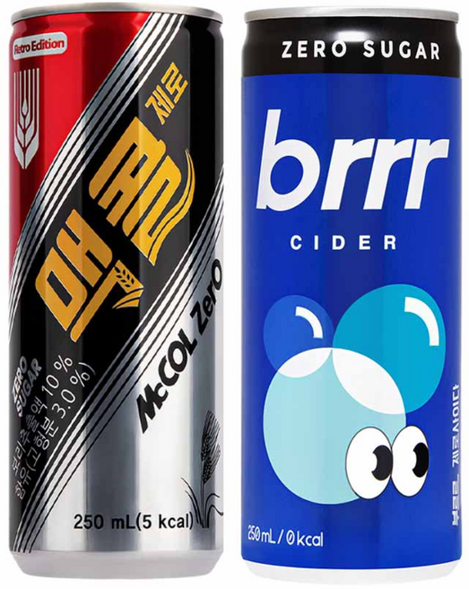 1+1 맥콜제로 + 부르르제로사이다 250ml, 60개