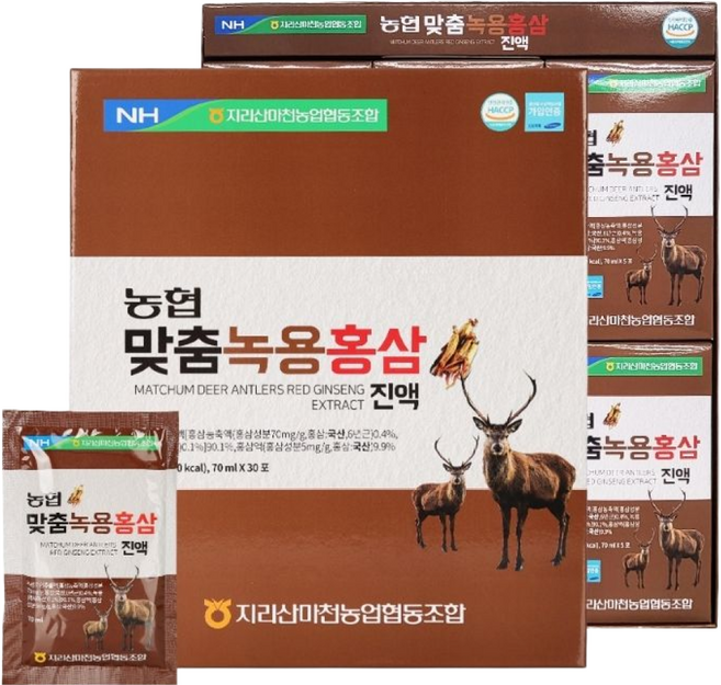 농협 맞춤녹용홍삼 진액, 3개, 2.1L