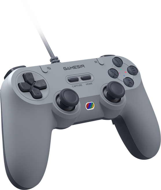 국내정발 GameSir-T3Lite 레트로 유선게임패드 PC게임패드 조이스틱 컨트롤러, 1개, GameSir-T3Lite 레트로 그레이
