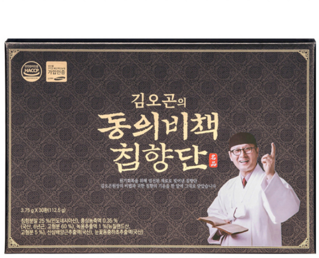 김오곤 동의비책 침향단 + 쇼핑백, 112.5g, 4개