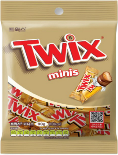트윅스 미니 초콜릿, 90g, 3개