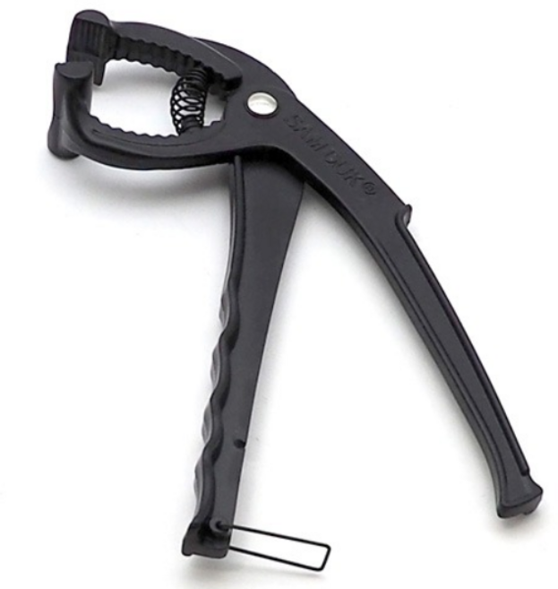 가정용 녹없는 업소용 캠핑 양은 블랙 강력 팬 알루미늄 스프링 뚝배기 집게 210mm, 1개