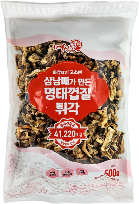 명식품본사 명태껍질튀각 [중포장] 500g 1+1 2개
