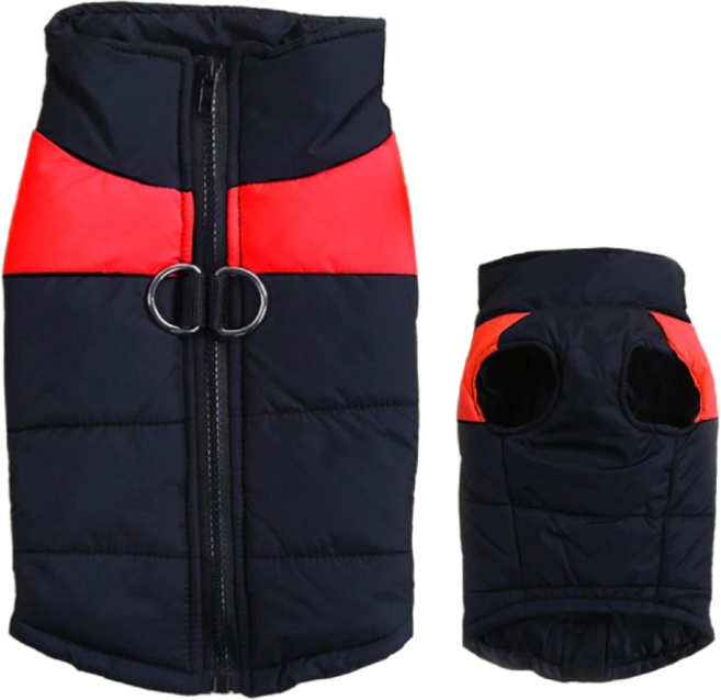 방수 지퍼 패딩 조끼 WI014DG, 레드, 1개