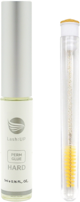래쉬업 펌 글루(소프트 미디엄 하드) 5ml 속눈썹파마 뷰러펌 브로우리프트용 접착제 케이스브러쉬 증정, 하드타입[빠른경화], 1개