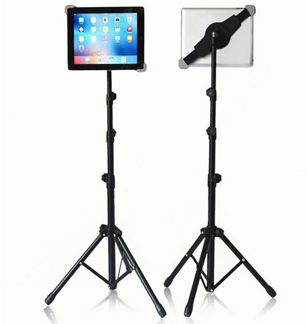 태블릿PC 삼각대 스탠드 테블릿 거치대 360도 회전 3단 높이 조절 아이패드 갤럭시탭 전자 악보 보면대 악보대, 태블릿 삼각대 스탠드