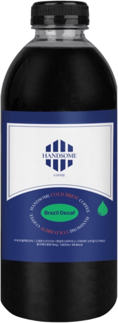 핸섬로스팅하우스 더치커피1000ml 디카페인 콜드브루원액 1000ml, 1개, 1개입, 1L
