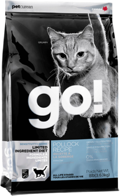 go LID 폴록 레시피 고양이 사료, 3.63kg, 1개