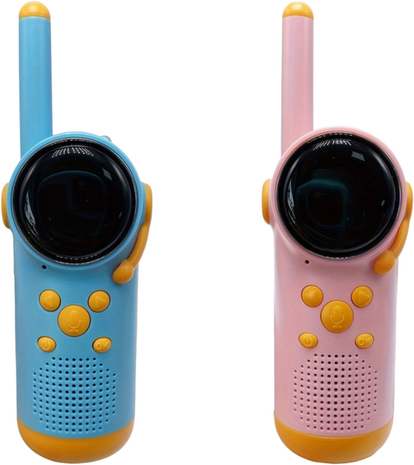 어린이용 워키토키 2개 세트 핑크&블루, 블루+핑크, 1개