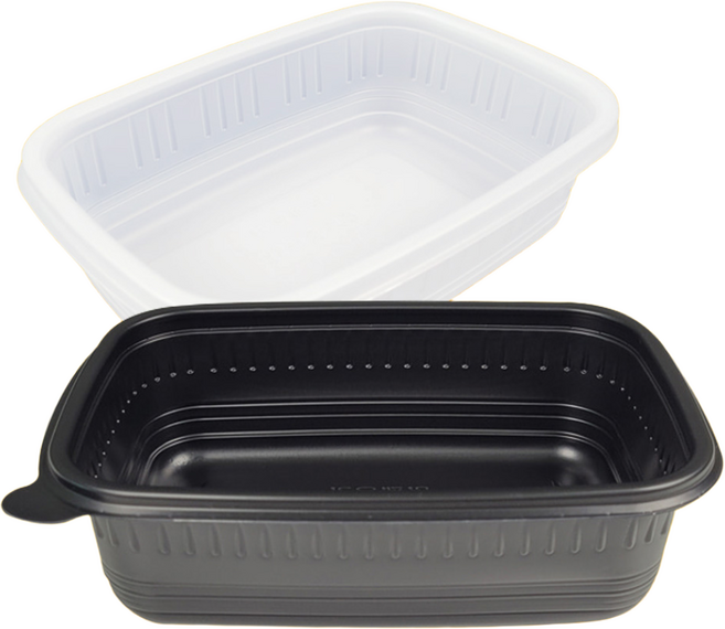 사각 죽용기 중 50세트 800ml 국내생산 강력한 밀폐력, 반투명색