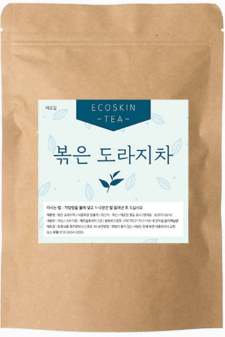 에코스킨 볶은도라지차, 50g, 1개, 1개, 1개입