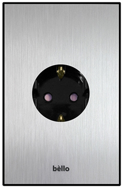 위너스 벨로 매입 1구 콘센트 화이트 실버, 1개