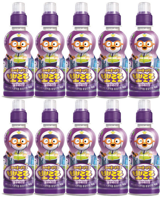뽀로로 귀여운 내친구 어린이 음료 235 ml, 235ml, 10개