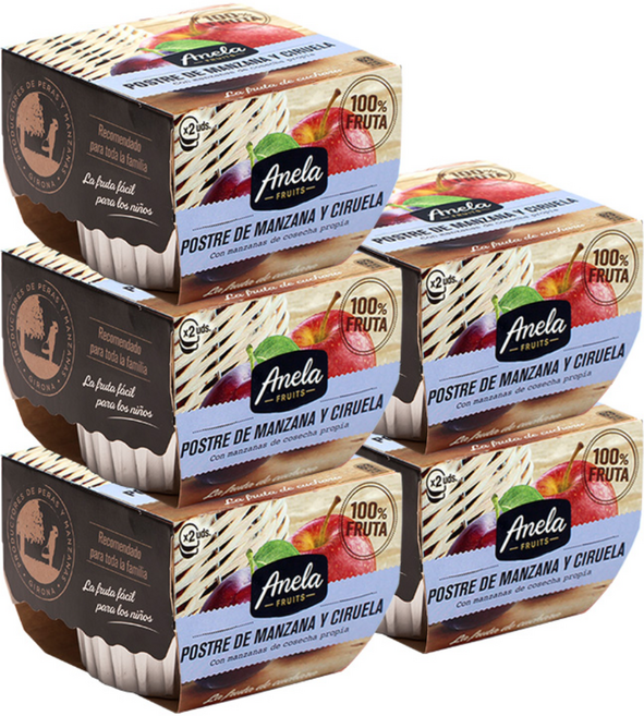 아넬라 생과일 유아 간식 2p, 혼합맛(사과/생푸룬), 200g, 5개