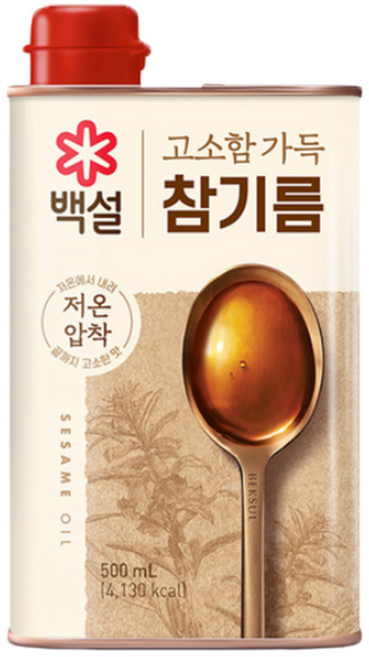 백설 고소함 가득 참기름, 500ml, 3개