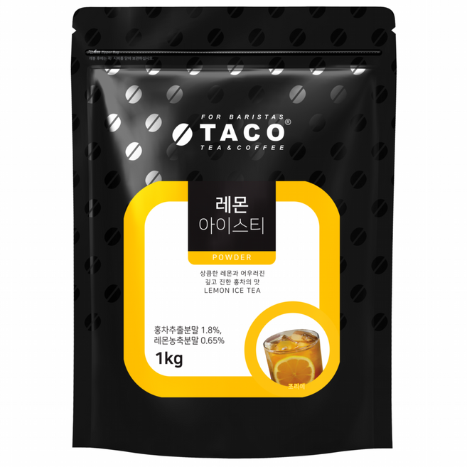 타코 레몬 아이스티 파우치, 1kg, 1개입, 1개, 1kg