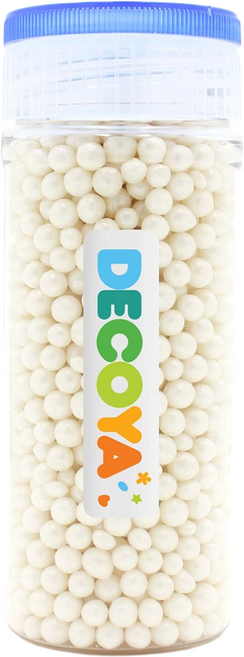 데코야 트윙클 펄 아라잔 화이트 간편용기 (스프링클/제과제빵/데코), 2개, 65g