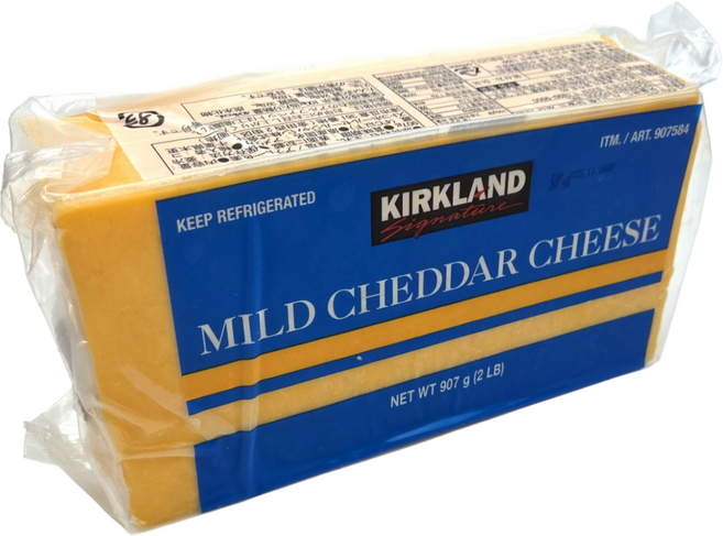 <식자재랜드> 코스트코 커클랜드 마일드 체다치즈0.93kg 코스트코벽돌치즈 자연치즈, 930g, 1개