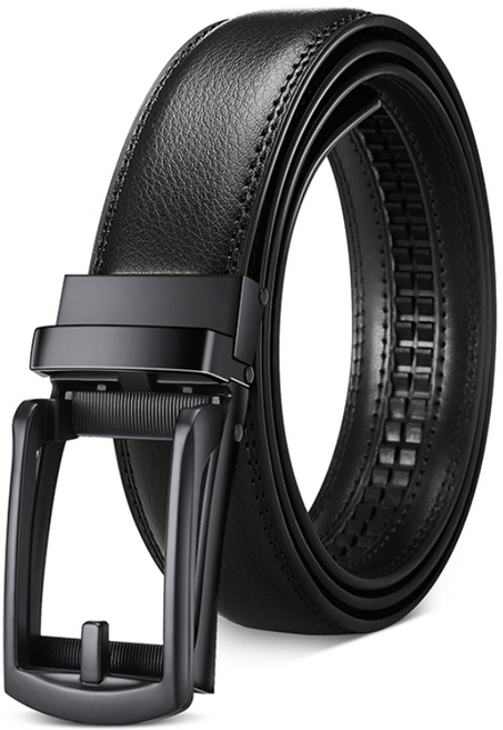 CKIRUV 남성 벨트 자동조절 허리띠 가죽 정장 상무 캐주얼 고급 조절가능 절단가능