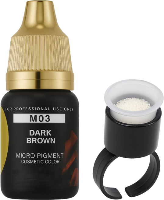 라몽 반영구화장 연습용색소(묽은타입) 3+1행사 수지색소 머신색소, 1개, 다크브라운, DARK BROWN