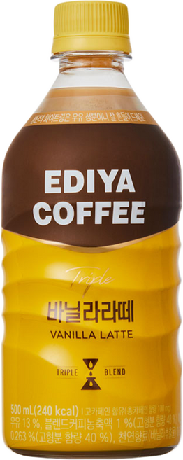 이디야 바닐라라떼 커피 음료 / 트리플 라떼커피, 500ml, 10개