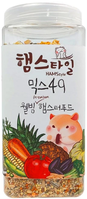햄스타일 믹스49 웰빙 프리미엄 햄스터푸드, 700g, 1개 - 쿠팡