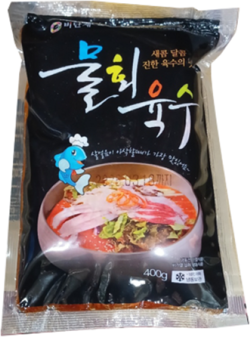 맛찬 비단채 물회육수 업소용 대용량, 30개, 400g