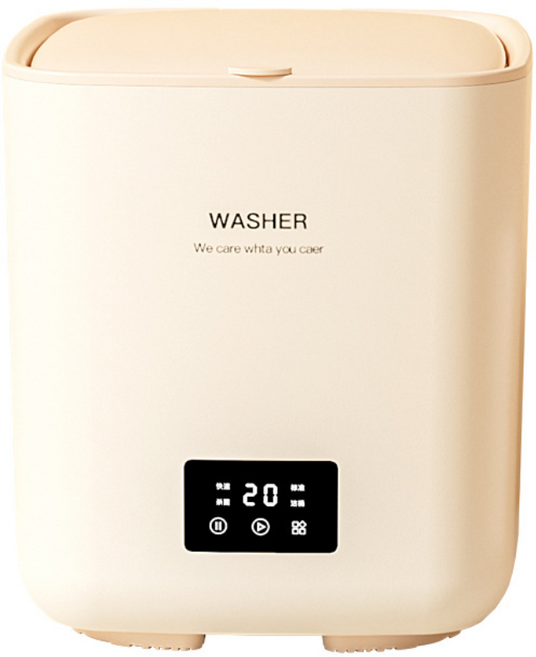 SUUNI 전자동 스마트 세탁기 세탁 일체형 휴대용 숙소 여행 미니 속옷 바지 양말 세탁기, S816-살구색