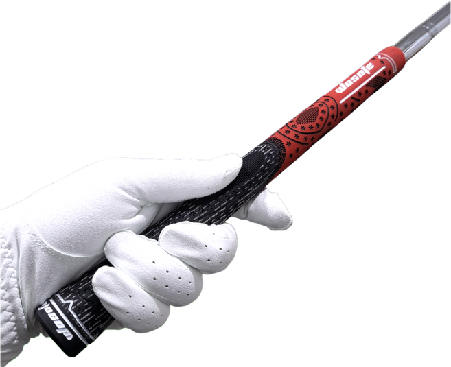 논슬립 칼라 유니크패턴 아이언 드라이버 골프그립, 반실그립(레드)