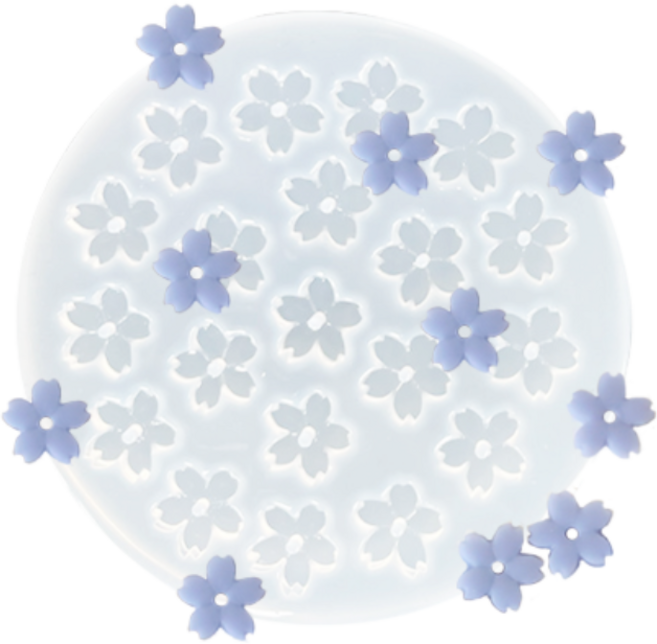 [드그라쎄] 실리콘몰드 - 미니 벚꽃 꽃잎 데코 몰드 [20구]