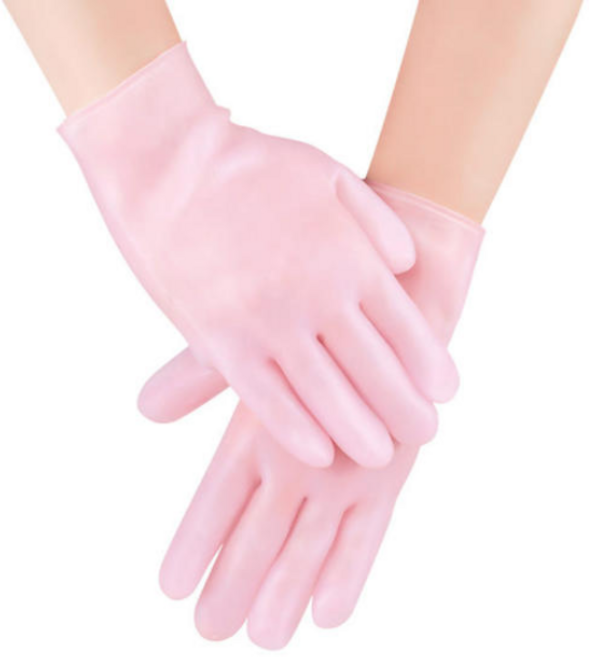 실리콘 손 보습 장갑 2세트 핸드케어 글러브, 핑크, 2개