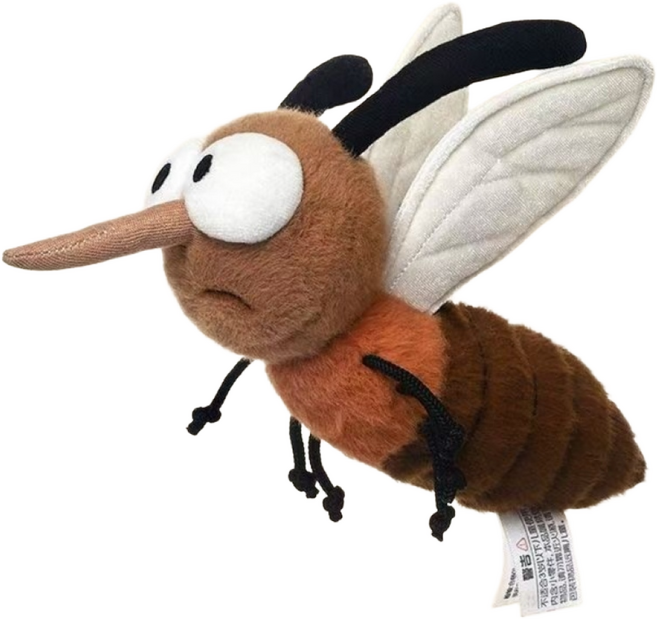 크리에이티브 모기 인형 봉제 완구 동물 피규어 동행 인형 생일 선물 동물 봉제 인형, 1개, 아이디어 모기, 25cm