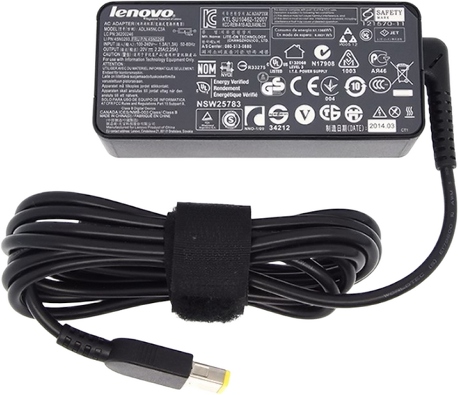 Lenovo 씽크패드 T450 T450S 어댑터 20V 2.25A 45W 슬림팁 충전기, 1개