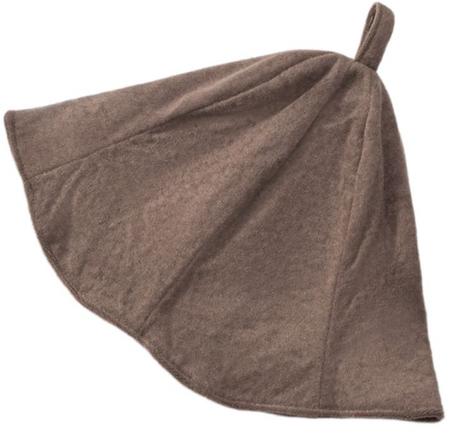 보스케 극세사 사우나 모자 온천여행 스파햇, 1개, 브라운