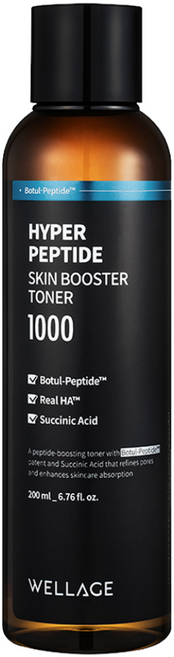 WELLAGE 唯拉珠 五胜肽肌膚護理化妝水, 1瓶, 200ml
