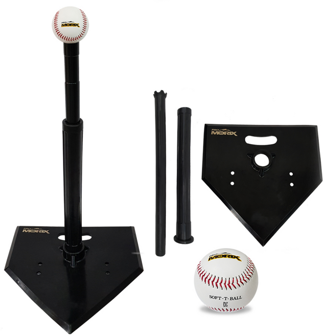 야구 타격연습기 세트 티볼대 +안전야구공 세트 어린이 티볼티 배팅연습, 티볼대 중급용+야구공 1, 1개
