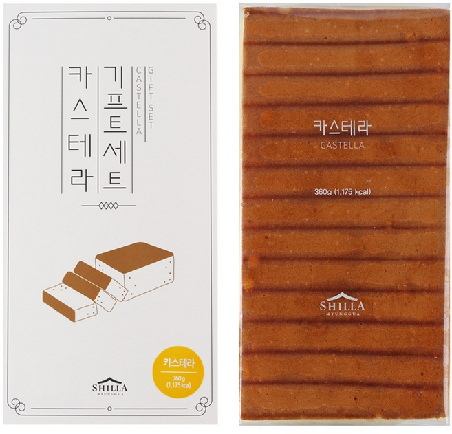 [신라명과] 카스테라 오리지널 기프트세트 (쇼핑백 증정), 단일속성, 1세트, 360g