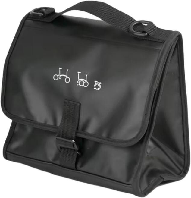 MANDOO4 브롬톤 프론트 캐리어 블럭 장착 호환 가방 패니어 보온 보냉 발수, 블랙