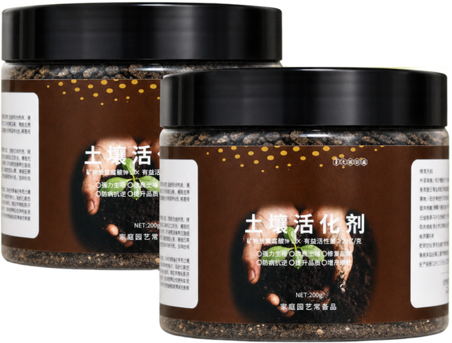 미생물 토양 활성제 황부식산칼륨 토양개량 비료 뿌리촉진 분말 원예 식물영양제, 3개, 200g