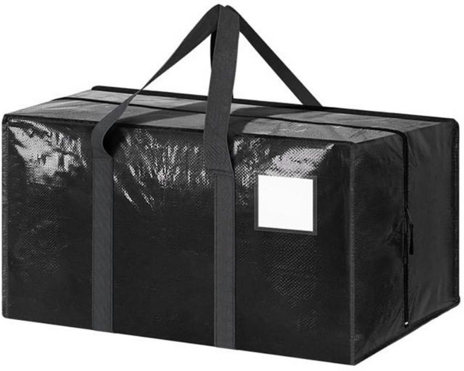 HERON 대용량 튼튼한 방수 이사가방 필수템, 1개, 1단, 검정색